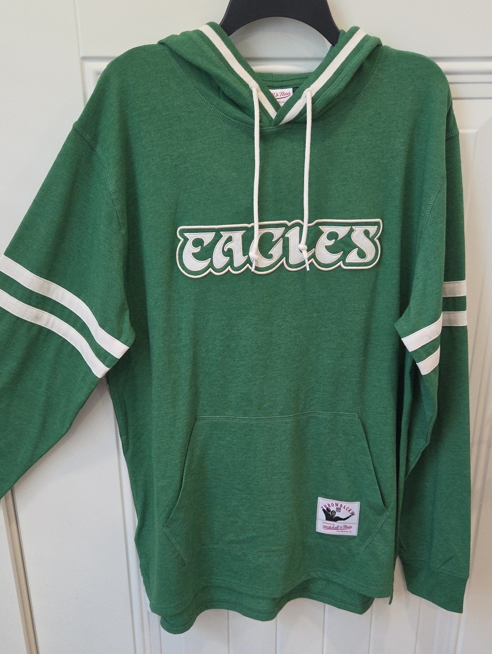 Mitchell & Ness Green Eagles Zip-Up Hoodie with White Trim